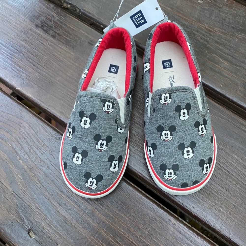 Baby Gap Toddler Disney Mickey Mouse Slip On Shoes